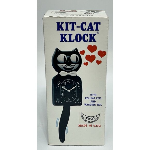 NEW Vintage TUXEDO Kit Cat Klock Clock Black 15.5" Limited Edition USA MADE NIB - Picture 2 of 8